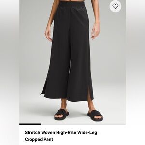 Lululemon Stretch Woven High-Rise Wide-Leg Cropped Pant